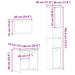 Set mobilier de baie, 3 piese, lemn vechi, lemn prelucrat - WALTI WALTI