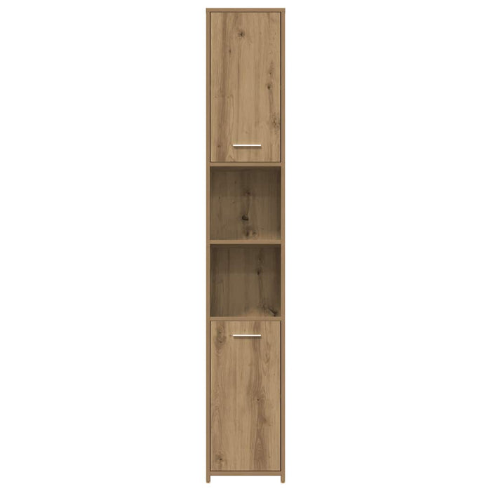 Set mobilier de baie, 3 piese, stejar artizanal, lemn prelucrat - WALTI WALTI