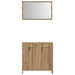 Set mobilier de baie, 3 piese, stejar artizanal, lemn prelucrat - WALTI WALTI