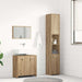 Set mobilier de baie, 3 piese, stejar artizanal, lemn prelucrat - WALTI WALTI