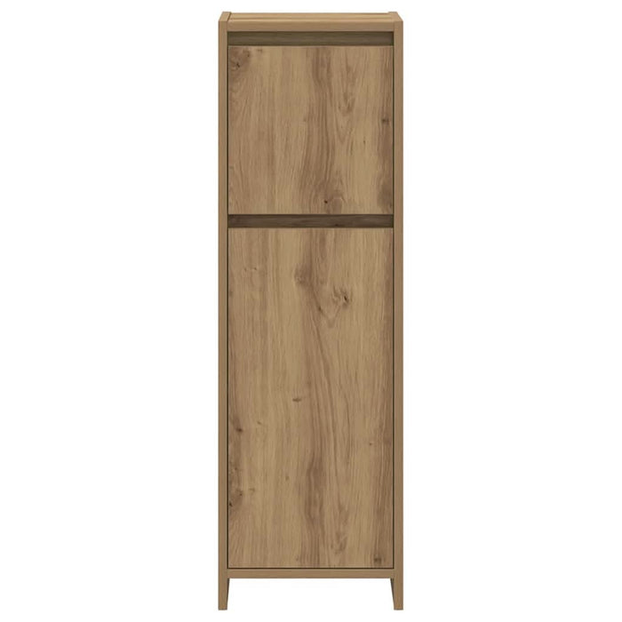 Set mobilier de baie, 3 piese, stejar artizanal, lemn prelucrat - WALTI WALTI