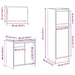 Set mobilier de baie, 3 piese, stejar artizanal, lemn prelucrat - WALTI WALTI