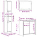 Set mobilier de baie, 3 piese, stejar artizanal, lemn prelucrat - WALTI WALTI