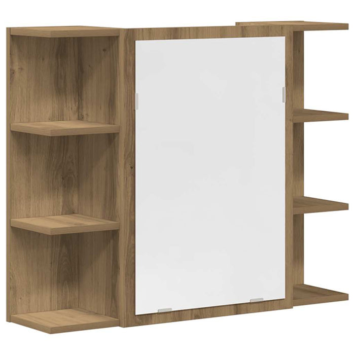 Set mobilier de baie, 3 piese, stejar artizanal, lemn prelucrat - WALTI WALTI