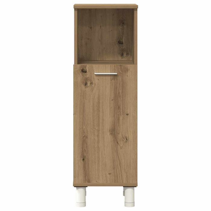 Set mobilier de baie, 3 piese, stejar artizanal, lemn prelucrat - WALTI WALTI