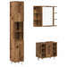 Set mobilier de baie, 3 piese, lemn vechi, lemn prelucrat - WALTI WALTI