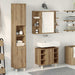 Set mobilier de baie, 3 piese, stejar artizanal, lemn prelucrat - WALTI WALTI