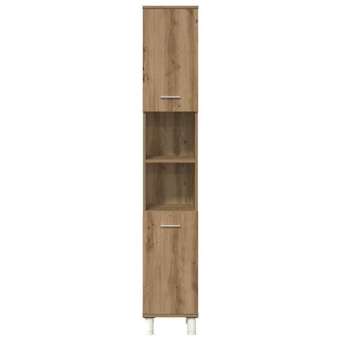 Set mobilier de baie, 3 piese, stejar artizanal, lemn prelucrat - WALTI WALTI