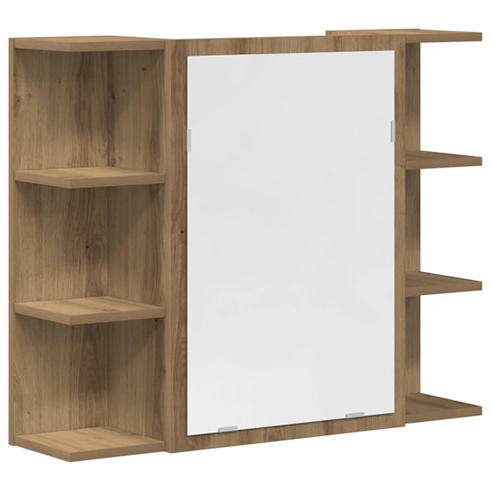 Set mobilier de baie, 3 piese, stejar artizanal, lemn prelucrat - WALTI WALTI