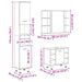 Set mobilier de baie, 3 piese, stejar artizanal, lemn prelucrat - WALTI WALTI