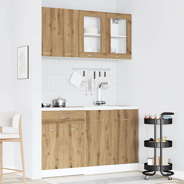 Set dulapuri de bucătărie 4 piese Artisan Stejar lemn prelucrat - WALTI WALTI