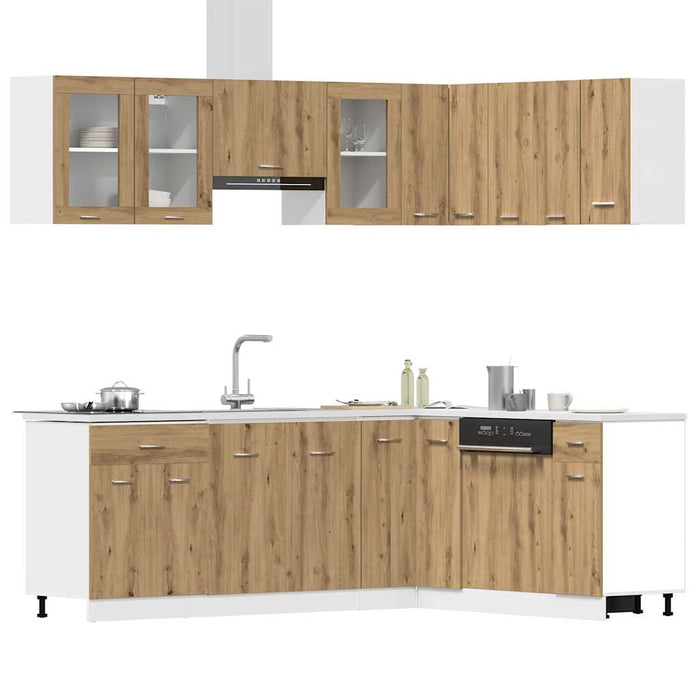 Set dulapuri bucătărie Lyon 11 piese Artisan Stejar lemn prelucrat WALTI