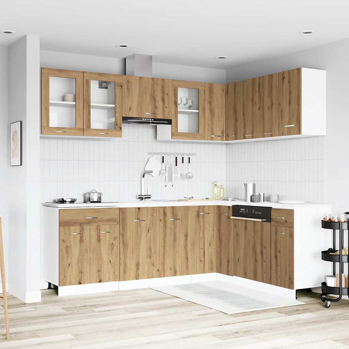 Set dulapuri bucătărie Lyon 11 piese Artisan Stejar lemn prelucrat WALTI