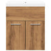 Set mobilier de baie, 2 piese, stejar artizanal, lemn prelucrat - WALTI WALTI