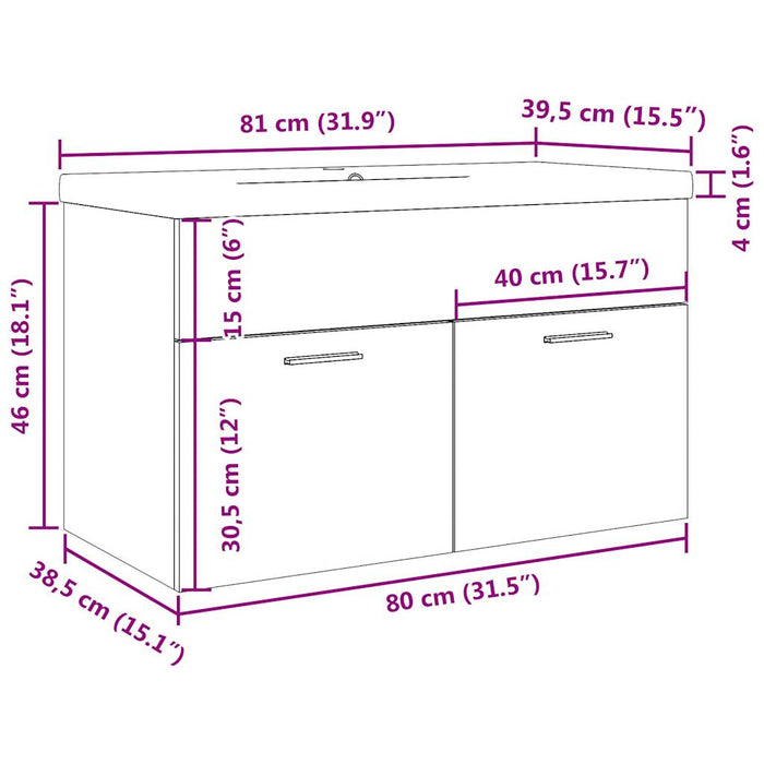Set mobilier de baie, 2 piese, lemn vechi, lemn prelucrat - WALTI WALTI
