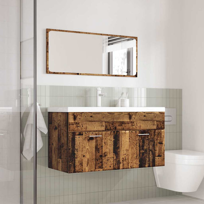 Set mobilier de baie, 3 piese, lemn vechi, lemn prelucrat - WALTI WALTI