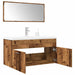 Set mobilier de baie, 3 piese, lemn vechi, lemn prelucrat - WALTI WALTI