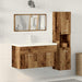 Set mobilier de baie, 3 piese, lemn vechi, lemn prelucrat - WALTI WALTI