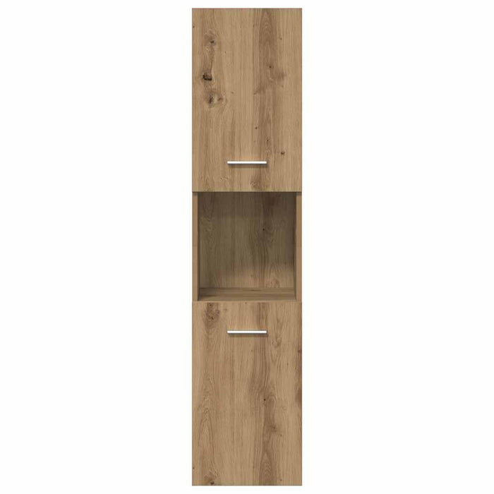 Set mobilier de baie, 3 piese, stejar artizanal, lemn prelucrat - WALTI WALTI
