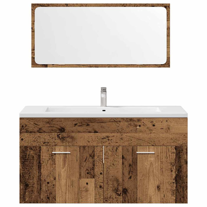 Set mobilier de baie, 3 piese, lemn vechi, lemn prelucrat WALTI