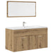 Set mobilier de baie, 4 piese, stejar artizanal, lemn prelucrat - WALTI WALTI