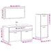 Set mobilier de baie, 4 piese, stejar artizanal, lemn prelucrat - WALTI WALTI