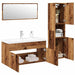 Set mobilier de baie, 4 piese, lemn vechi, lemn prelucrat - WALTI WALTI