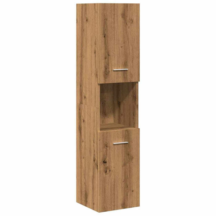 Set mobilier de baie, 5 piese, stejar artizanal, lemn prelucrat - WALTI WALTI