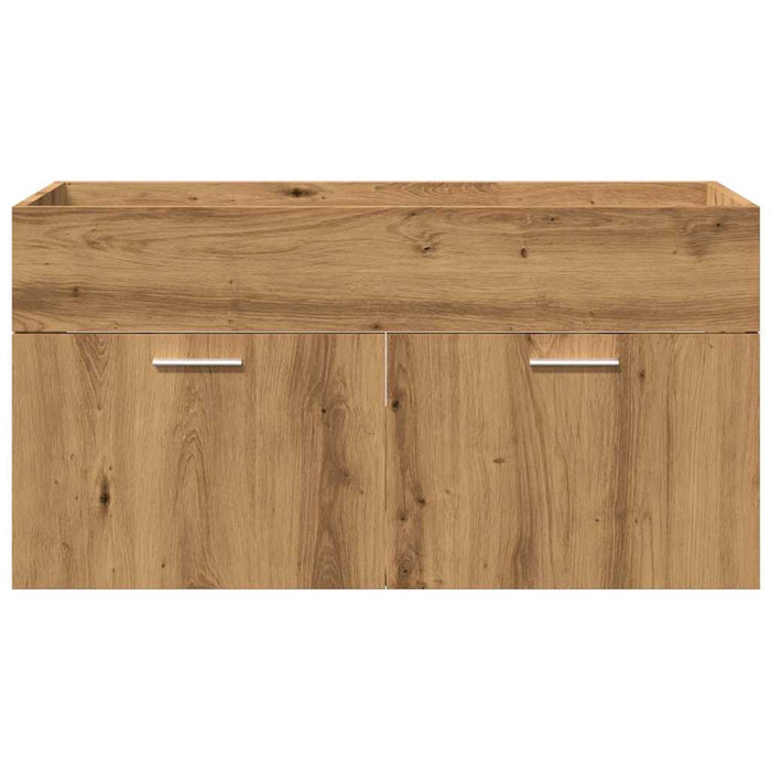Set mobilier de baie, 5 piese, stejar artizanal, lemn prelucrat - WALTI WALTI