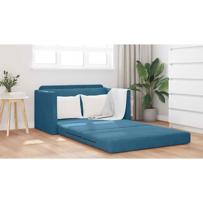Pat canapea 110cm albastru Catifea - WALTI WALTI