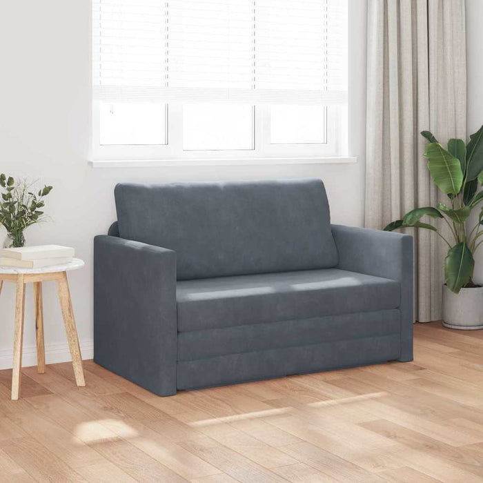 Pat canapea Gri închis 124 x 204 x 61 cm Catifea - WALTI WALTI