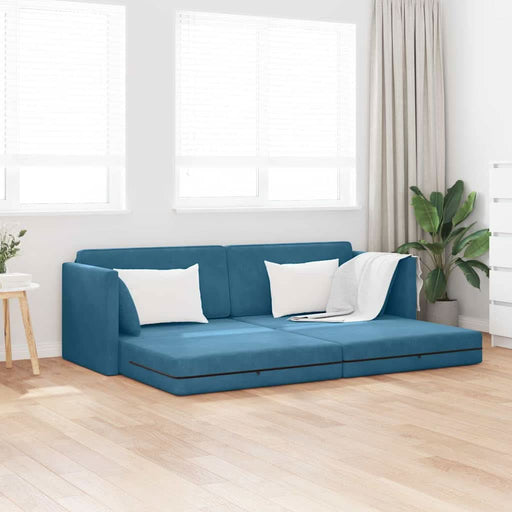 Canapea extensibilă de podea 200cm albastru Catifea - WALTI WALTI