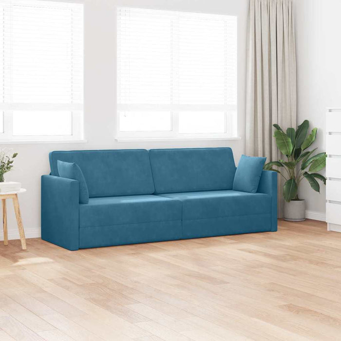 Canapea extensibilă de podea 200cm albastru Catifea - WALTI WALTI