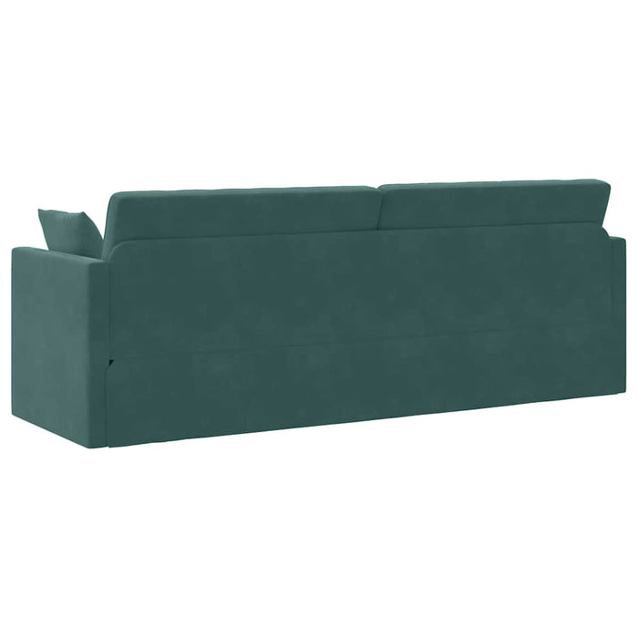 Canapea extensibilă de podea 200cm Verde închis Catifea - WALTI WALTI