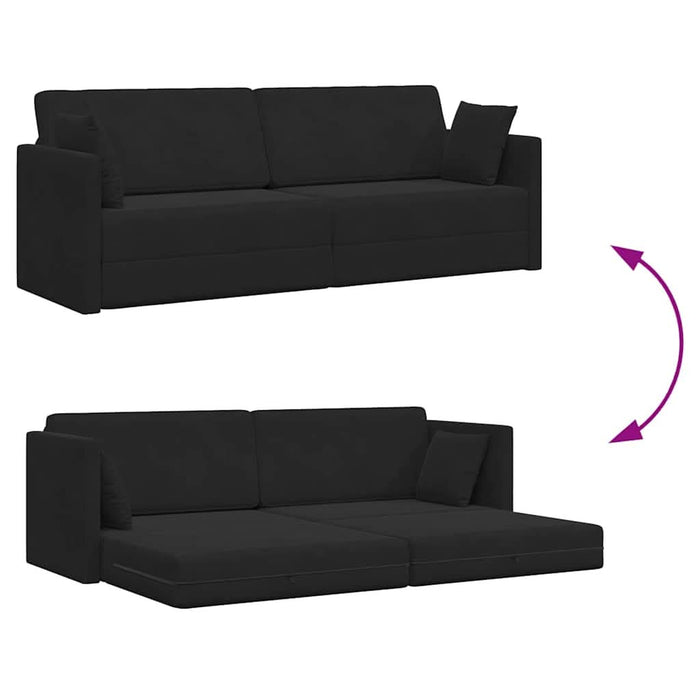 Canapea extensibilă de podea 200cm Negru Catifea - WALTI WALTI