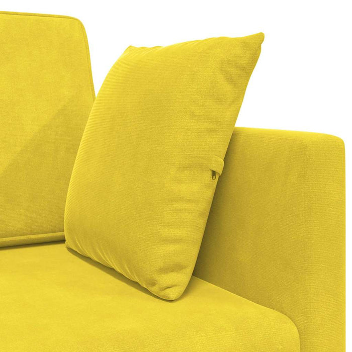Canapea extensibilă de podea 200cm Galben Catifea - WALTI WALTI
