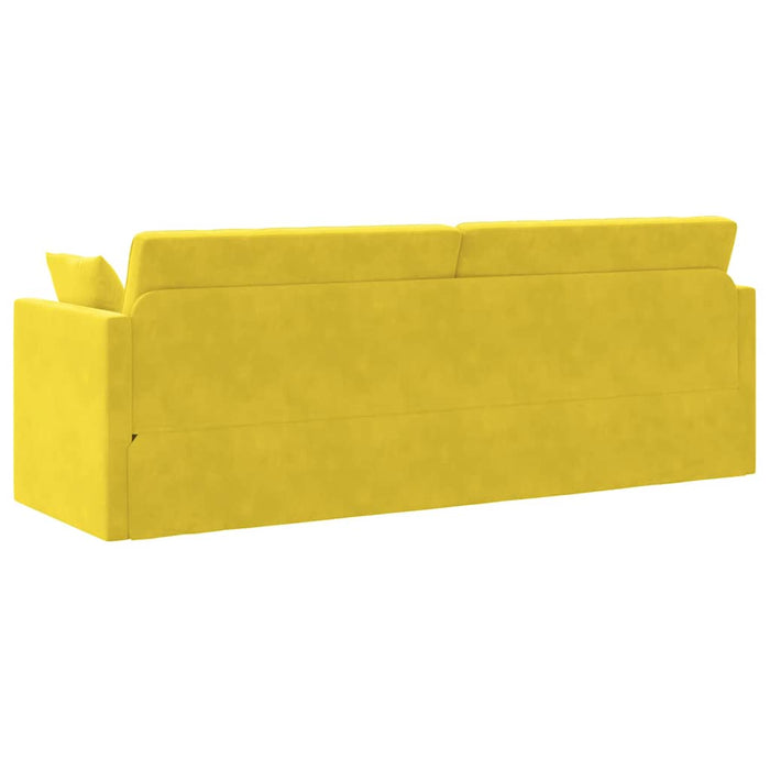 Canapea extensibilă de podea 200cm Galben Catifea - WALTI WALTI