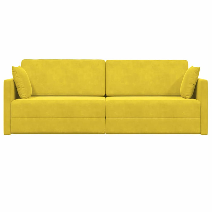 Canapea extensibilă de podea 200cm Galben Catifea - WALTI WALTI