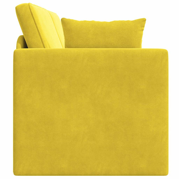Canapea extensibilă de podea 200cm Galben Catifea - WALTI WALTI