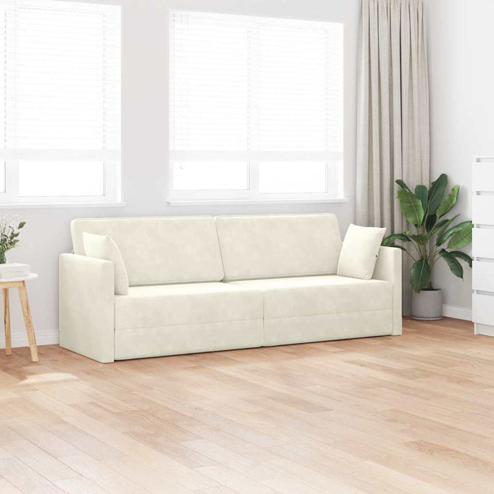 Canapea extensibilă de podea 200cm Crem Catifea - WALTI WALTI