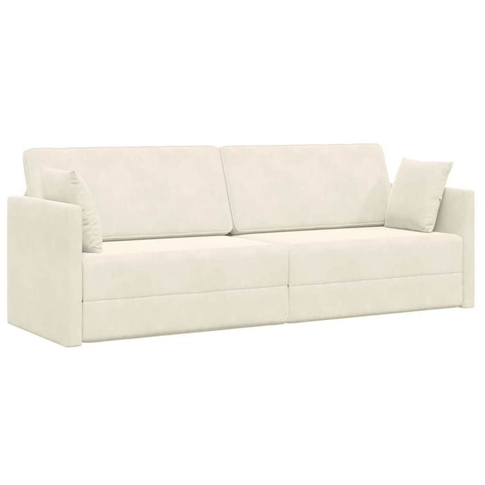 Canapea extensibilă de podea 200cm Crem Catifea - WALTI WALTI