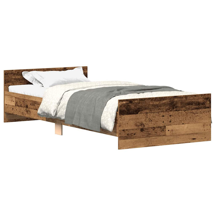 Cadru de pat fără saltea Lemn vechi 90x190cm Lemn prelucrat - WALTI WALTI