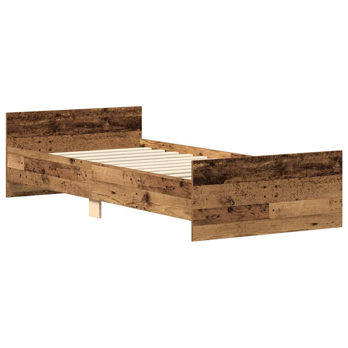 Cadru de pat fără saltea Lemn vechi 90x190cm Lemn prelucrat - WALTI WALTI