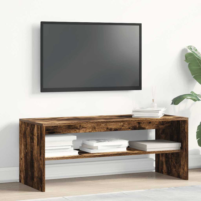 Comodă TV, stejar fumuriu, 100x40x40 cm, lemn compozit - WALTI WALTI