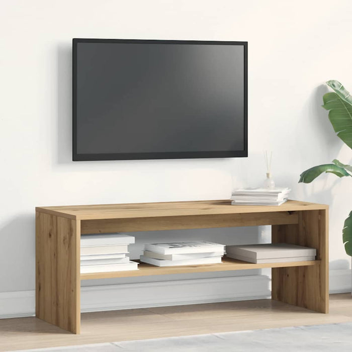 Dulap TV, stejar artizanal, 100x40x40 cm, lemn prelucrat - WALTI WALTI
