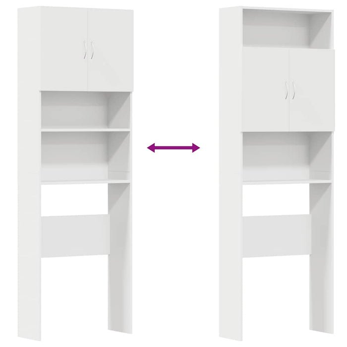 Dulap pentru mașină de spălat alb 64x24x190 cm lemn prelucrat - WALTI WALTI