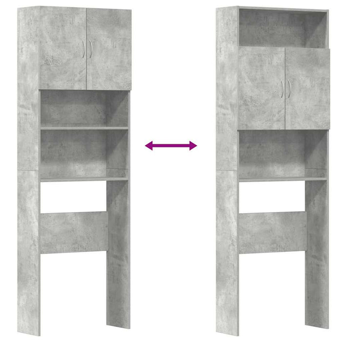 Dulap pentru mașină de spălat, gri beton, lemn prelucrat - WALTI WALTI