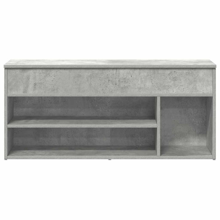 Bancheta pantofar, gri beton, 102x30,5x45 cm, lemn prelucrat - WALTI WALTI