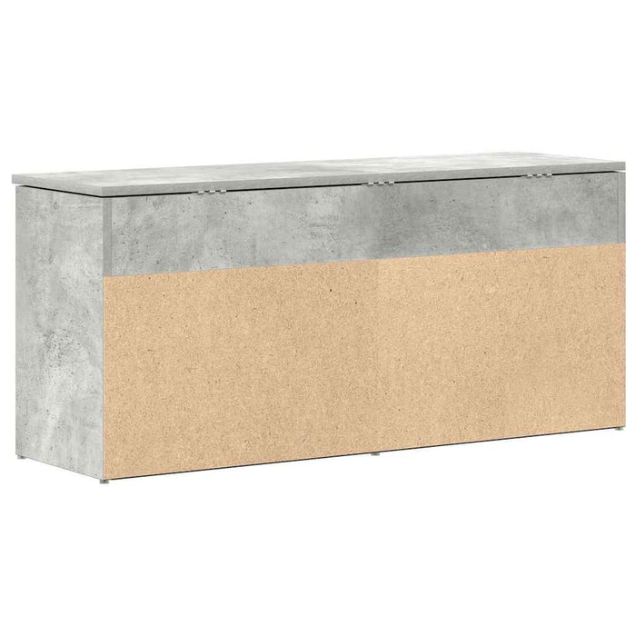 Bancheta pantofar, gri beton, 102x30,5x45 cm, lemn prelucrat - WALTI WALTI