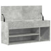 Bancheta pantofar, gri beton, 102x30,5x45 cm, lemn prelucrat - WALTI WALTI